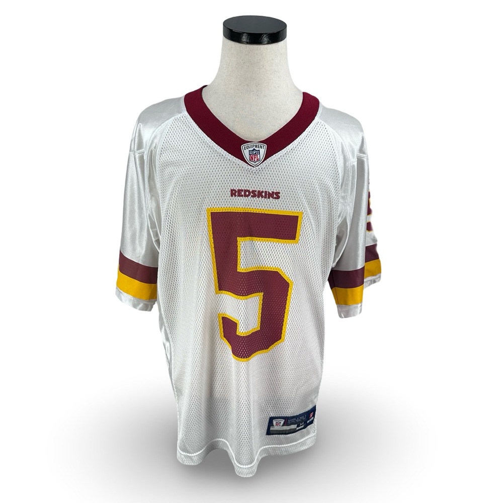 Mens Reebok NFL Washington Redskins Donovan McNabb 5 Jersey White Medium